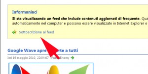 sottoscrizione al feed informaniaci 300x151 Leggere i Feed direttamente dal desktop