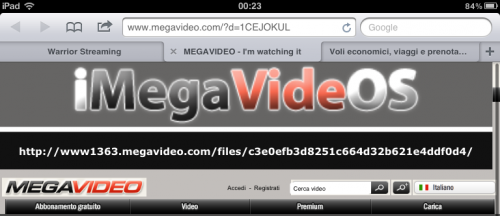 imegavideospng 500x216 Guardare film in streaming su Megavideo con liPad / iPad 2