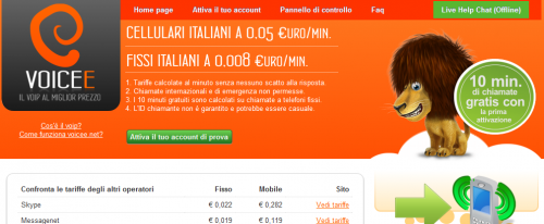 voicee 1 500x206 [Guida] Chiamare telefoni fissi e cellulare quasi gratis